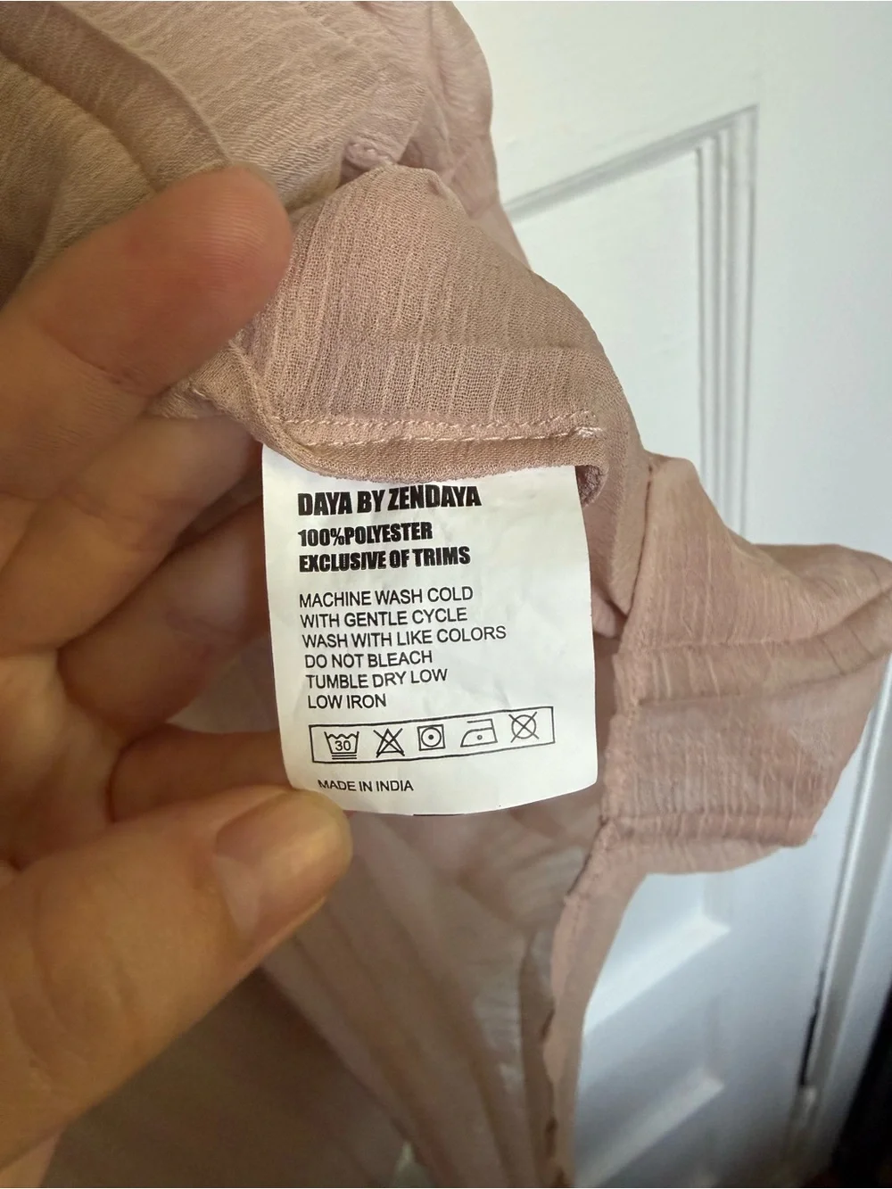 Daya Dusty Rose High-Low Chiffon Slip Dress w/Lace Trim Feminine Fairycore Sz S